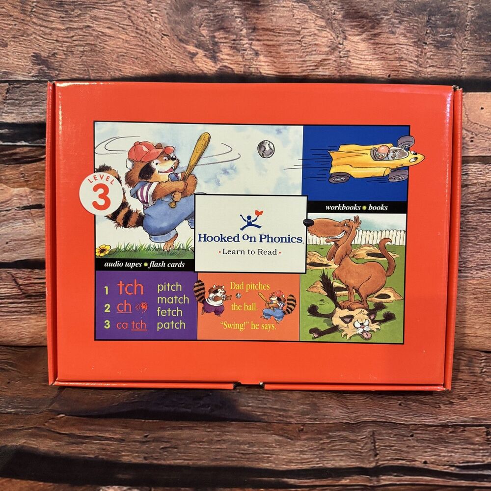 Hooked on Phonics Learn to Read Level 3 Complete Kit Workbook Books Tapes